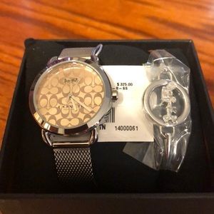 Coach watch and bracelet set